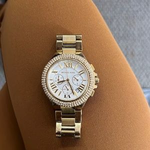 All stainless steel Michael Kors gold watch